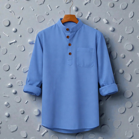 Heritage Soft Cotton Katua - Sky Blue